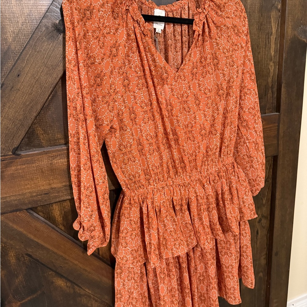 LAWLESS Terracotta Floral Dress